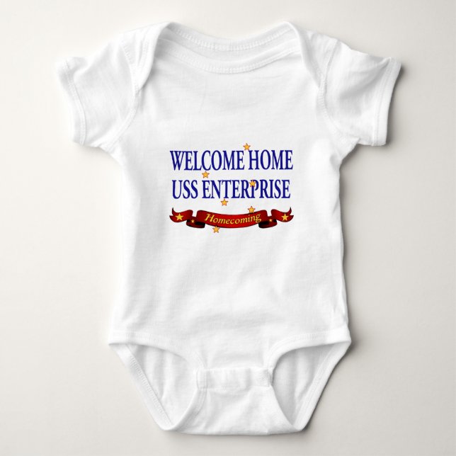 Welcome Home USS Enterprise Baby Bodysuit (Front)