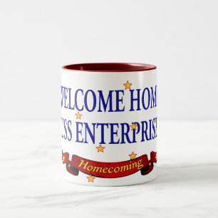 Welcome Home USS Enterprise Two-Tone Coffee Mug