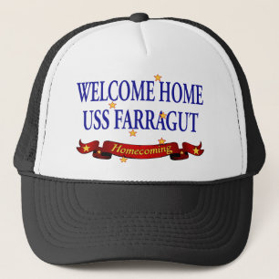 Welcome Home USS Farragut Trucker Hat