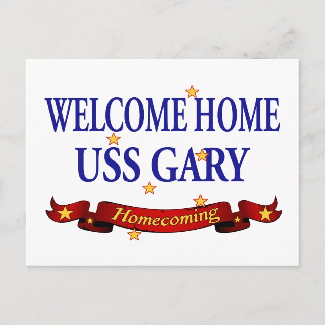 Welcome Home USS Gary Postcard (Front)