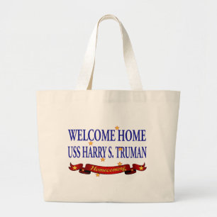 Welcome Home USS Harry S. Truman Large Tote Bag