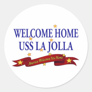 Welcome Home USS La Jolla Classic Round Sticker