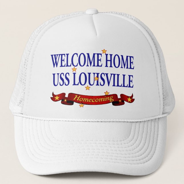 Welcome Home USS Louisville Trucker Hat (Front)