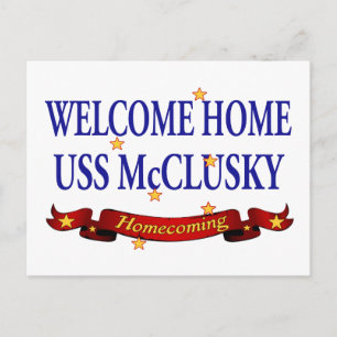 Welcome Home USS McClusky Postcard