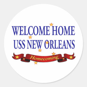 Welcome Home USS New Orleans Classic Round Sticker