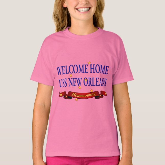 Welcome Home USS New Orleans T-Shirt (Front)