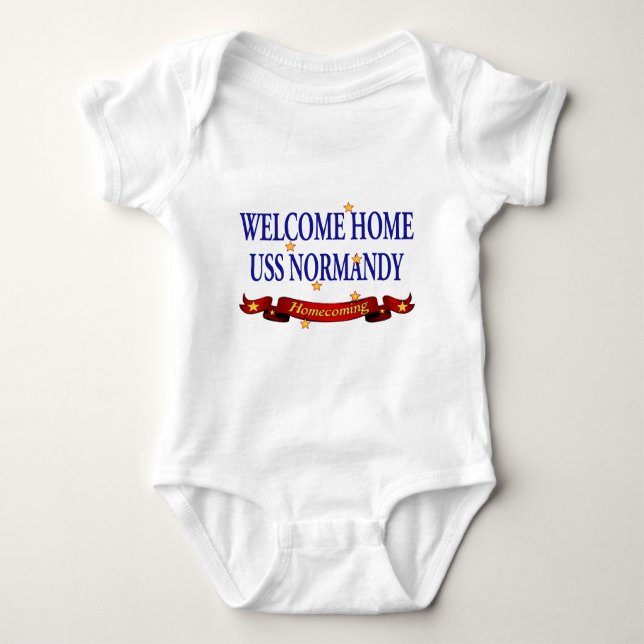 Welcome Home USS Normandy Baby Bodysuit (Front)