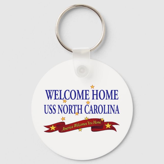 Welcome Home USS North Carolina Key Ring (Front)