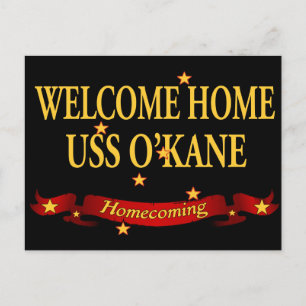 Welcome Home USS O'Kane Postcard