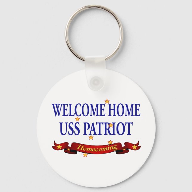Welcome Home USS Patriot Key Ring (Front)
