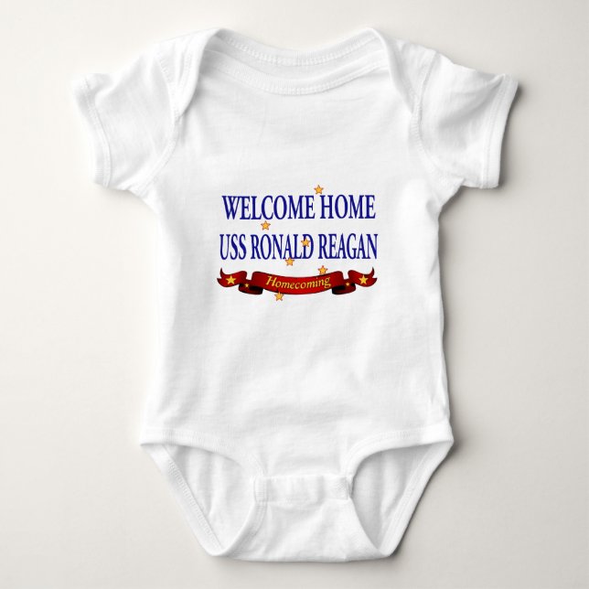 Welcome Home USS Ronald Reagan Baby Bodysuit (Front)