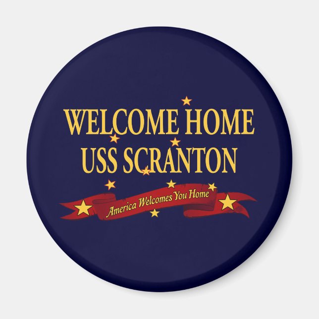 Welcome Home USS Scranton Magnet (Front)