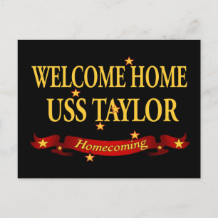 Welcome Home USS Taylor Postcard