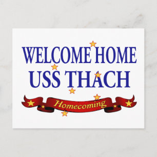 Welcome Home USS Thach Postcard