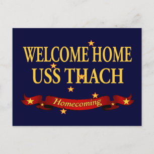 Welcome Home USS Thach Postcard