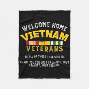 Welcome Home Vietnam Veterans - Old Man Vietnam Ve Fleece Blanket