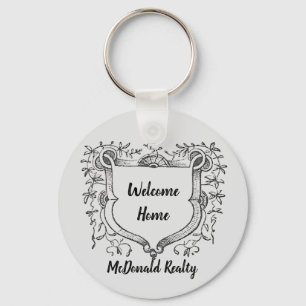 Welcome Home Vintage Shield Realty Promotional Key Ring