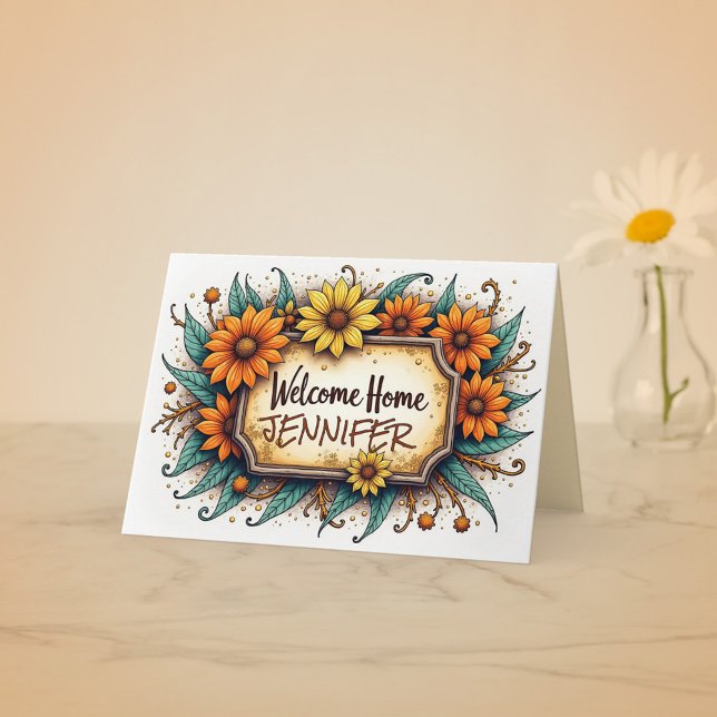 Welcome Home with Brown-Eyed Susans  Card (Creator Uploaded)
