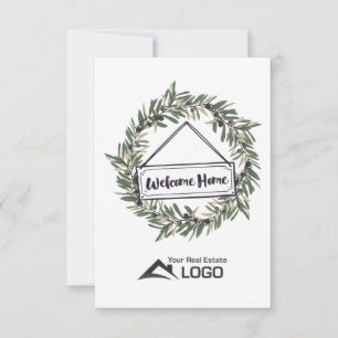 Welcome Home Wreath Custom Real Estate Card