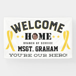 Welcome Home Yellow Ribbon Military Member Banner
