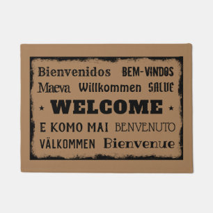Welcome in 10 Languages Doormat