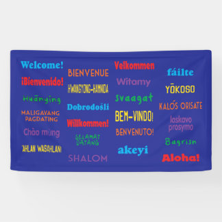 Welcome in 24 different languages Banner