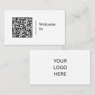 Welcome In Customisable QR code & Logo Business Card