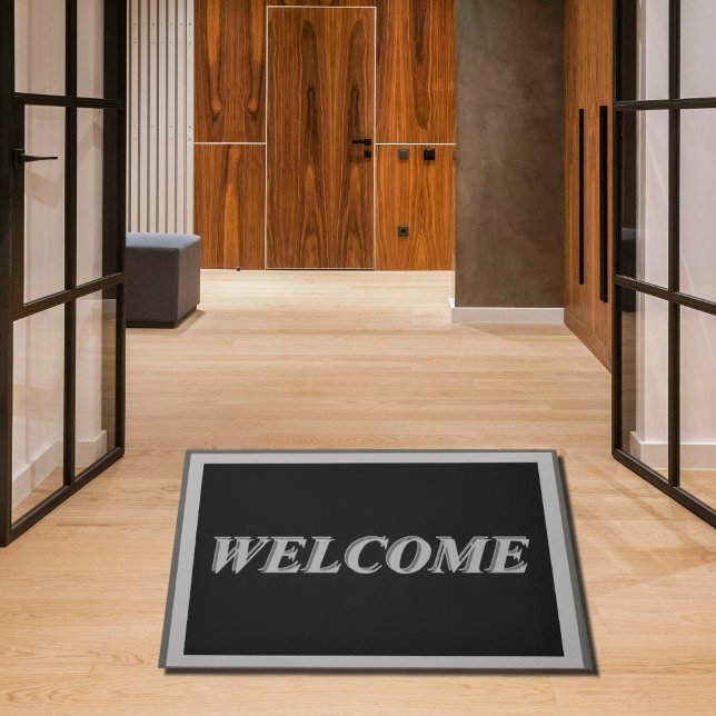 Welcome  in  grey and black doormat (Creator Uploaded)