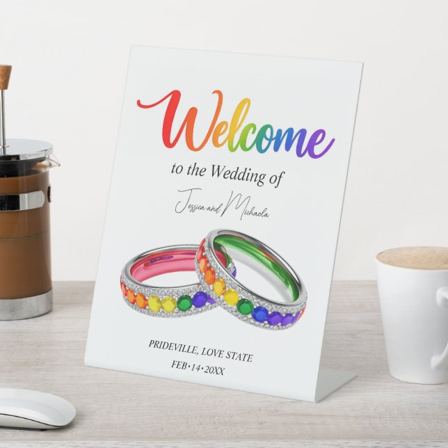 🌈 Welcome  Intertwined in Pride  Pedestal Sign (In SItu)