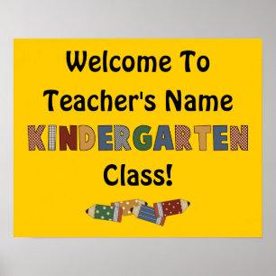 Welcome Kindergarten (customisable) Poster