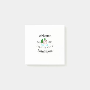 Welcome lake house corrdinated est. Year mountain Post-it Notes
