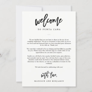 Welcome Letter and Itinerary Card EDITABLE COLOR