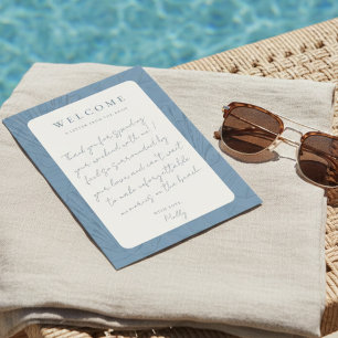 Welcome Letter from the Bride Coastal Bachelorette Invitation