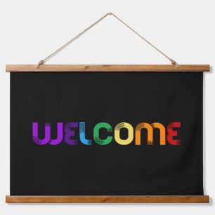 Welcome LGBT rainbow flag Hanging Tapestry