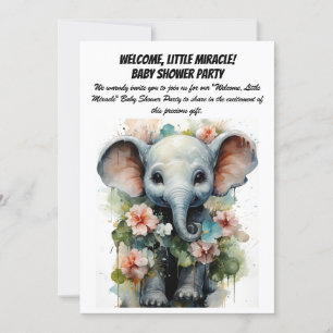 Welcome, Little Miracle! - Baby Shower Party Invit Invitation