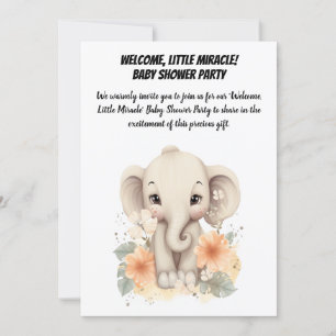 Welcome, Little Miracle! - Baby Shower Party Invitation