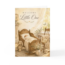 Welcome Little One Baby Congratulations Card
