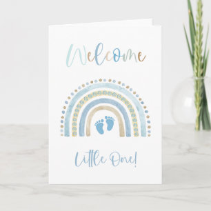Welcome Little One   Boy Baby Card