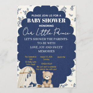 Welcome Little One Elegant Baby Shower Invitation