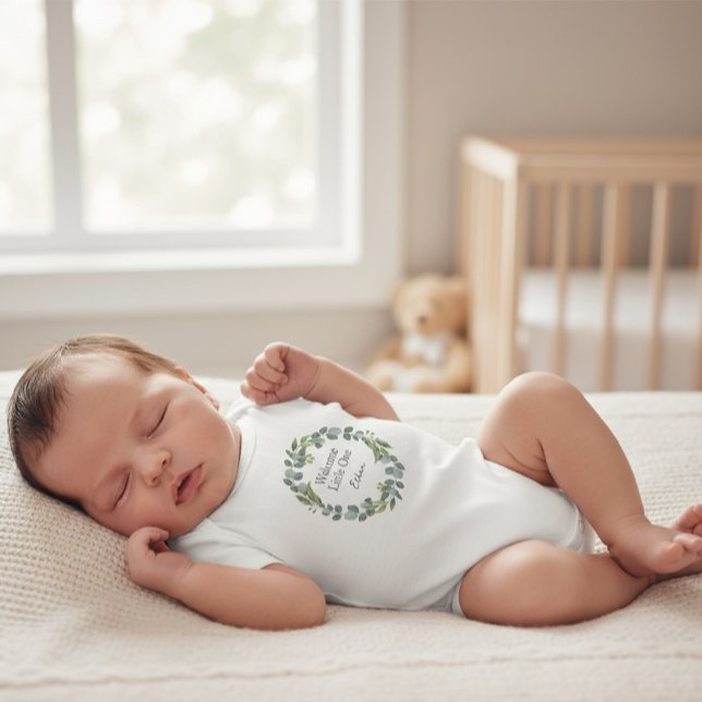 Welcome Little One  Eucalyptus Wreath Bodysuit (Creator Uploaded)