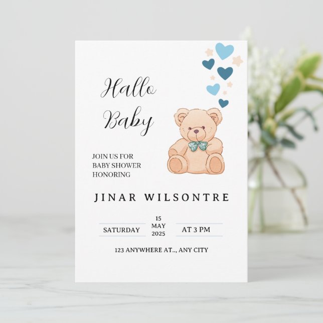 Welcome Little One Invitation (Standing Front)