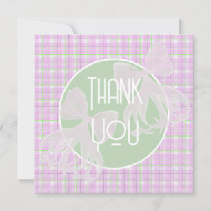 Welcome Little Ones-Twin girls baby shower Thank You Card