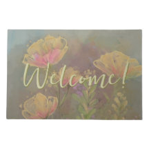 Welcome Loose floral Watercolor muted earth tones 