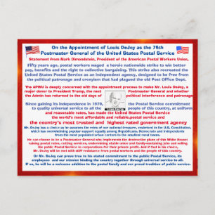 Welcome Louis DeJoy to the USPS Postcard
