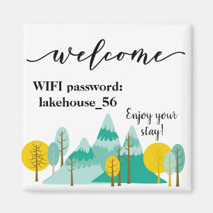 Welcome Magnet Vacation Rental Wifi Password