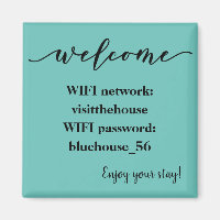 Welcome Magnet Vacation Rental Wifi Password