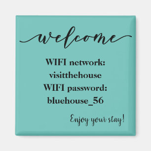 Welcome Magnet Vacation Rental Wifi Password