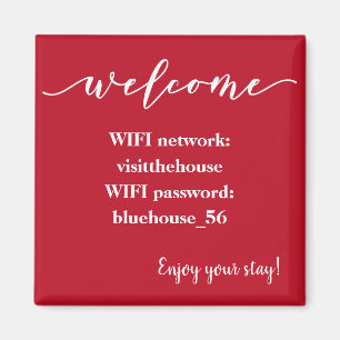 Welcome Magnet Vacation Rental Wifi Password