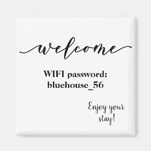 Welcome Magnet Vacation Rental Wifi Password