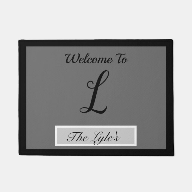 Welcome Monogrammed Door mat (Front)